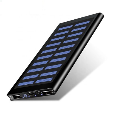 Solar Power Bank 10000mah 2 USB LED Portable Solar Mobile Phone Charger for iphone for android phones