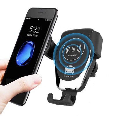 New Smart Gravity Sensor Fast Charging Car Phone Holder with Wireless Charger For All Mobile Phones